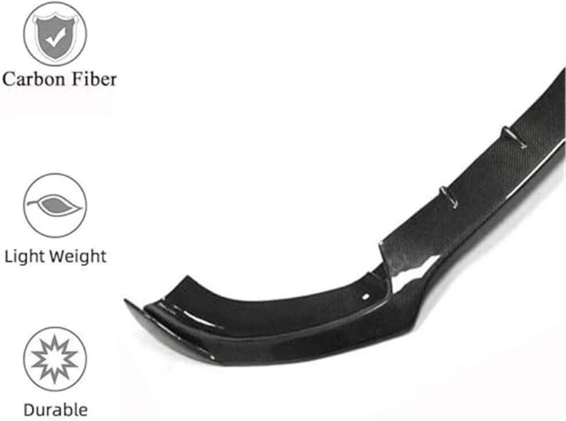 QASULER Carbon Fiber Front Bumper Lip Spoiler for Mercedes-Benz E63 AMG - Image 4