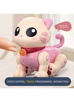 Generic Toy Intelligent Simulation K31 Cute Pet Kitten Sound And Light Music Remote Control Electric Early Education Interactive Robot Cat-Color:【k31】blue  - Image 4