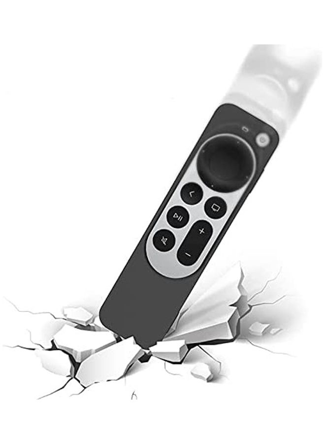 NIBEMINENT Silicone Case Cover For Apple TV 4K 2021 Remote Control Black - Image 5