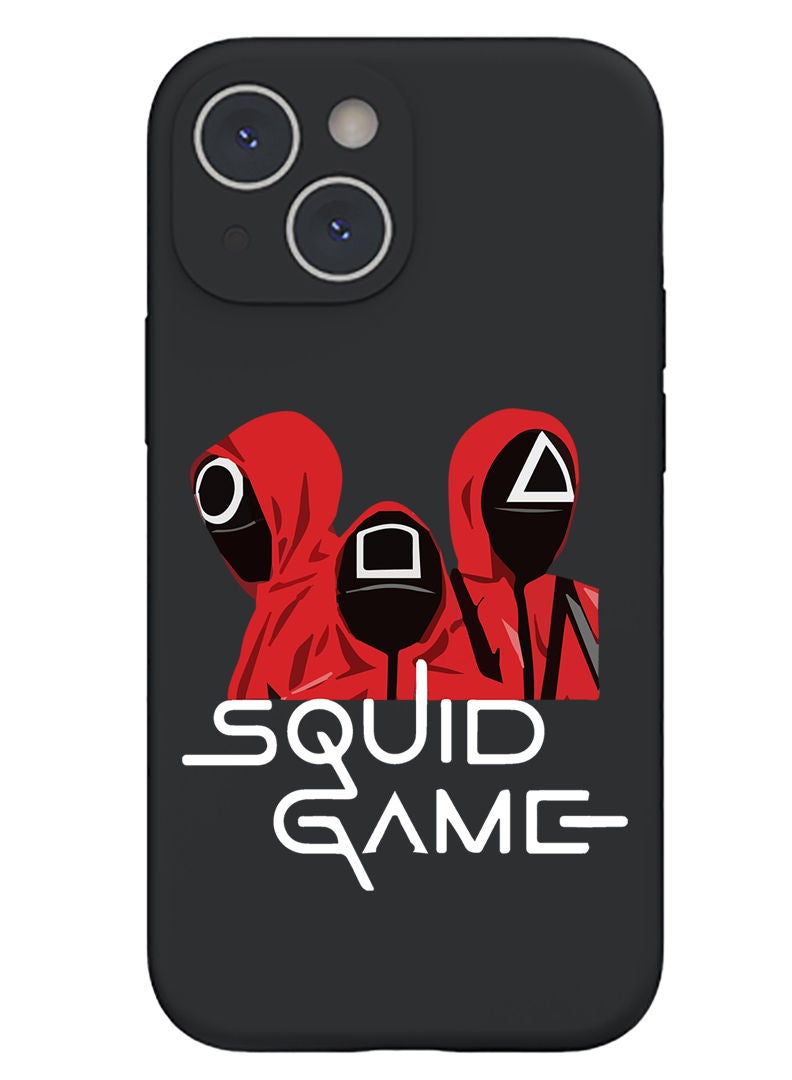 Theodor غطاء سليم واقي من السيليكون السائل مع حماية كاملة للجسم مضاد للخدش ومضاد للصدمات لجهاز آيفون 13 باللون الأسود - أجواء الصيف فقط - Image 1