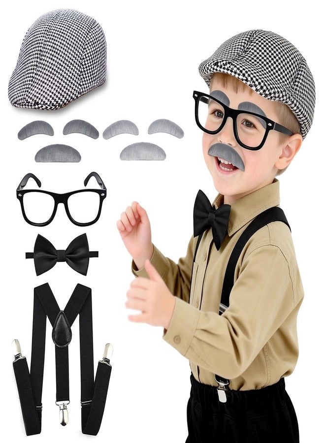 كونيكس زيّ كونيكس للأطفال بمناسبة اليوم المئة من الدراسة، زيّ رجل عجوز للأطفال، أزياء كبار السن للأولاد، زيّ الجد للأطفال - Image 1
