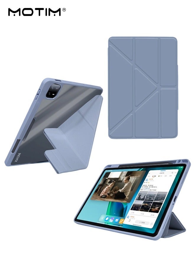Motim Xiaomi Pad 6/6 Pro Case 11 Inch, Leather Protective Shockproof Flexible Back Cover with Pencil Holder, Y-Fold Design, Multi-Viewing Angles, Slim Light Mi Standing Shell with Auto Sleep Wake - Image 1