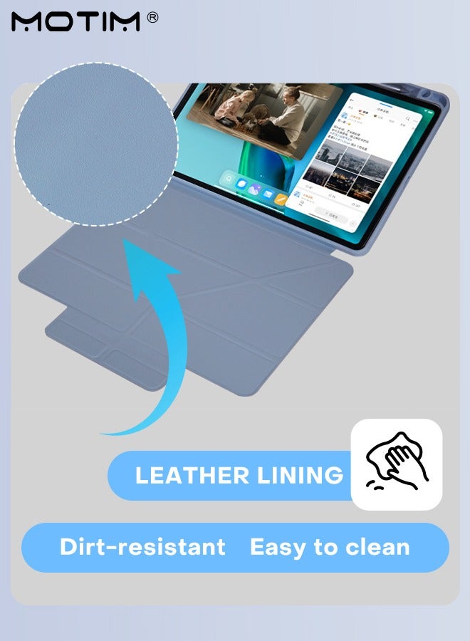 Motim Xiaomi Pad 6/6 Pro Case 11 Inch, Leather Protective Shockproof Flexible Back Cover with Pencil Holder, Y-Fold Design, Multi-Viewing Angles, Slim Light Mi Standing Shell with Auto Sleep Wake - Image 5