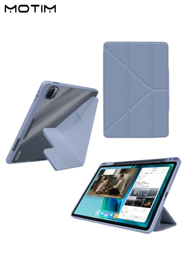 Motim Xiaomi Pad 6/6 Pro Case 11 Inch, Leather Protective Shockproof Flexible Back Cover with Pencil Holder, Y-Fold Design, Multi-Viewing Angles, Slim Light Mi Standing Shell with Auto Sleep Wake - Image 4