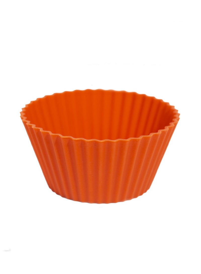 Medium Silicone Square Cake Muffin Chocolate Cake Cup Mold Easy to Release (Brown) - Image 1