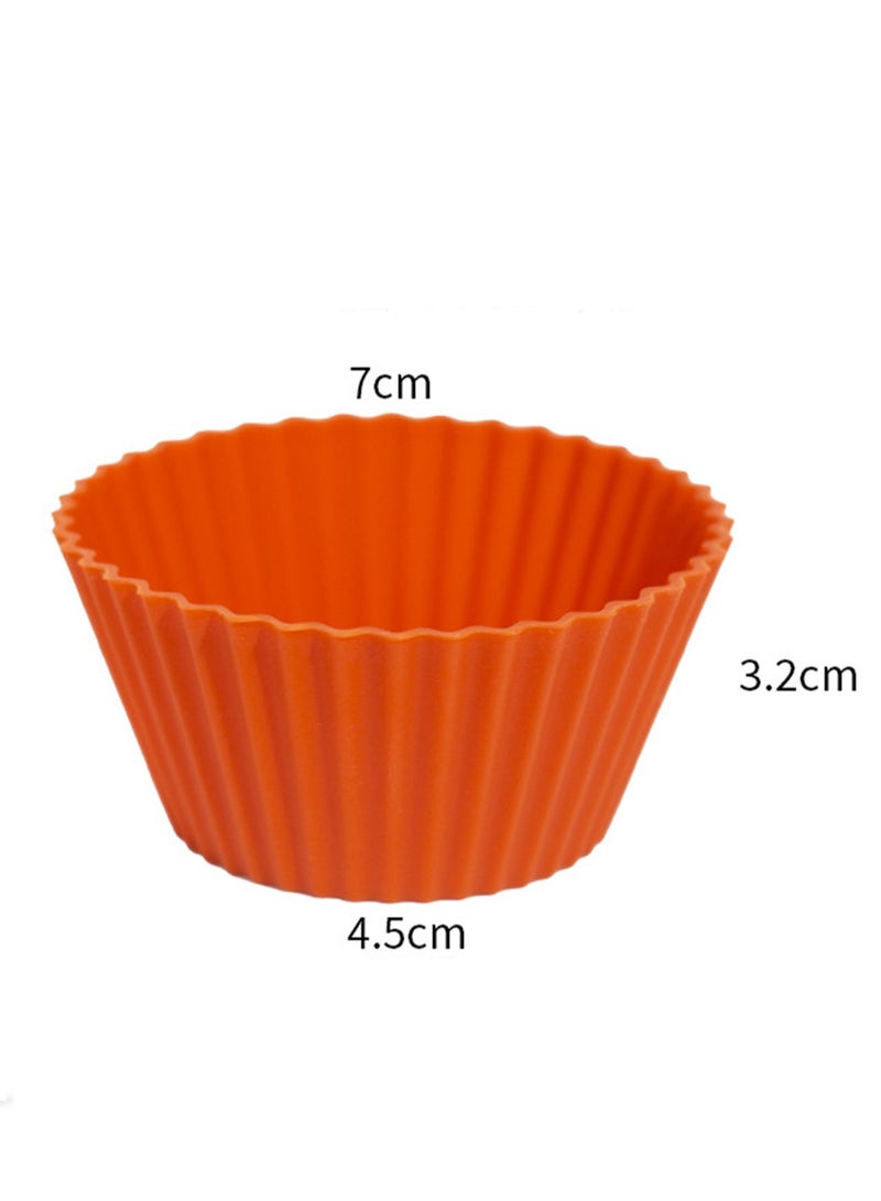 Medium Silicone Square Cake Muffin Chocolate Cake Cup Mold Easy to Release (Brown) - Image 2