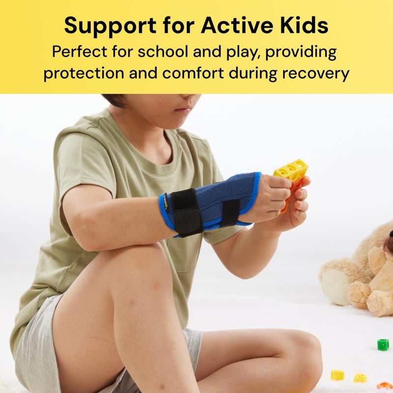 BraceUP Stabilized Kids Wrist Brace- Youth Wrist Support, Kids Wrist Splint, Child Wrist Brace for Daily Use, Boys and Girls height 3â€™3â€ to 4â€™11â€, size 3-12 (Right Hand) - Image 5