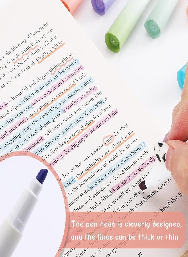 GKDARED مجموعة أقلام تظليل بألوان باستيل جذابة من GKDARED، 12 قطعة - أقلام سريعة الجفاف بحبر مائي، مثالية لتدوين الملاحظات، وكتابة اليوميات، واللوازم المدرسية والمكتبية - أدوات مكتبية بألوان ناعمة للطلاب - Image 5