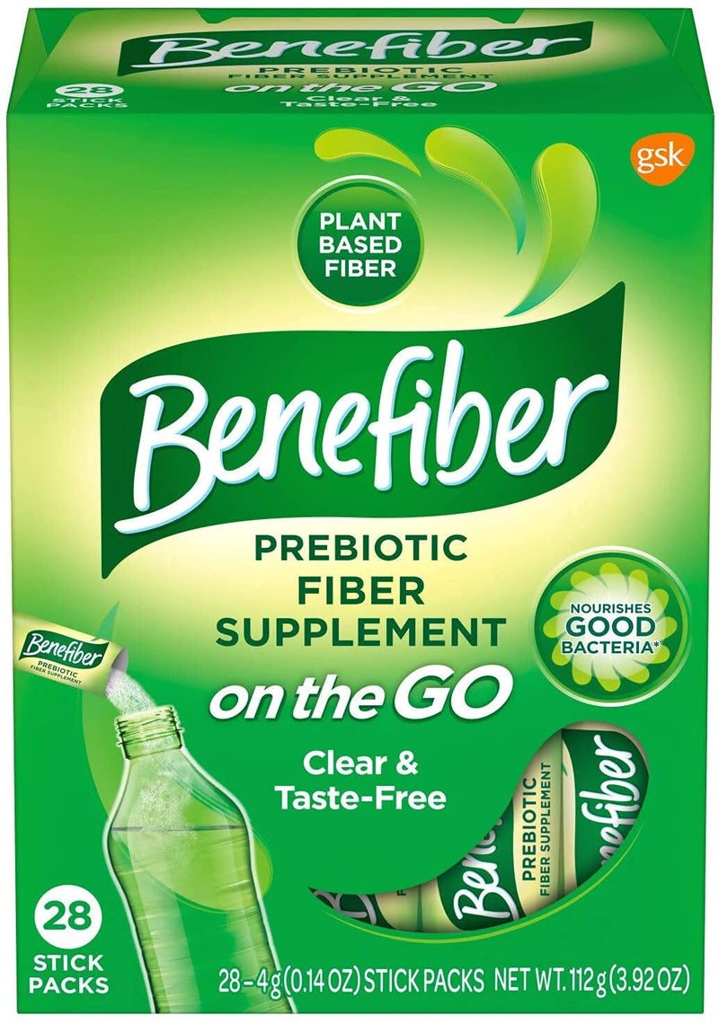 Benefiber 302805 Fiber Supplement Powder Stick Packs for Digestive Health 28 Sticks 392 Ounces - Image 1