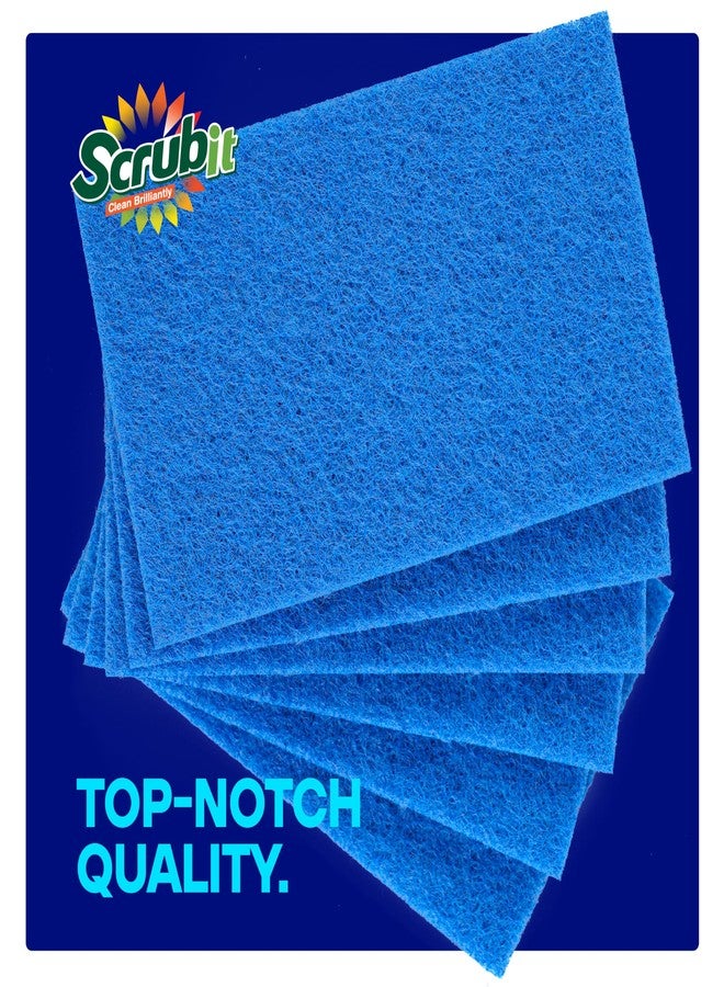 SCRUBIT Scouring Pad 100 Pack - Heavy Duty Scrub Pads for Cleaning Dishes - Non-Scratch Reusable Scrubbing - Blue (100) - Image 4