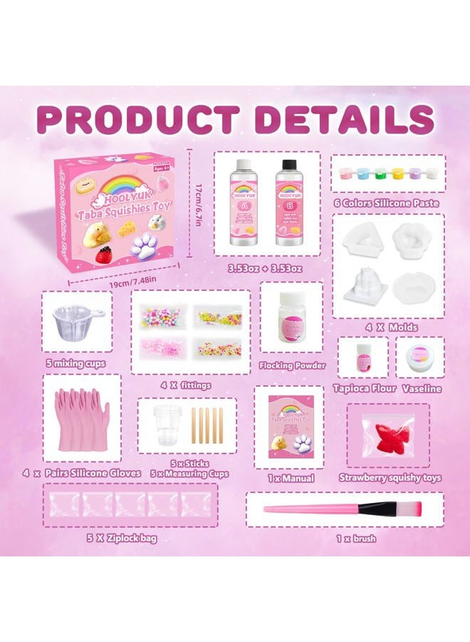 HOOLYUK Taba Squishy Kit - Rubber Squishy Kit with Guided, FuFu Squish Set with Mold, Flocking Powder - Perfect for Beginner Makers - Image 2