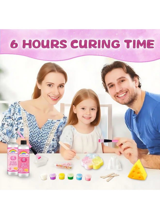 HOOLYUK Taba Squishy Kit - Rubber Squishy Kit with Guided, FuFu Squish Set with Mold, Flocking Powder - Perfect for Beginner Makers - Image 5