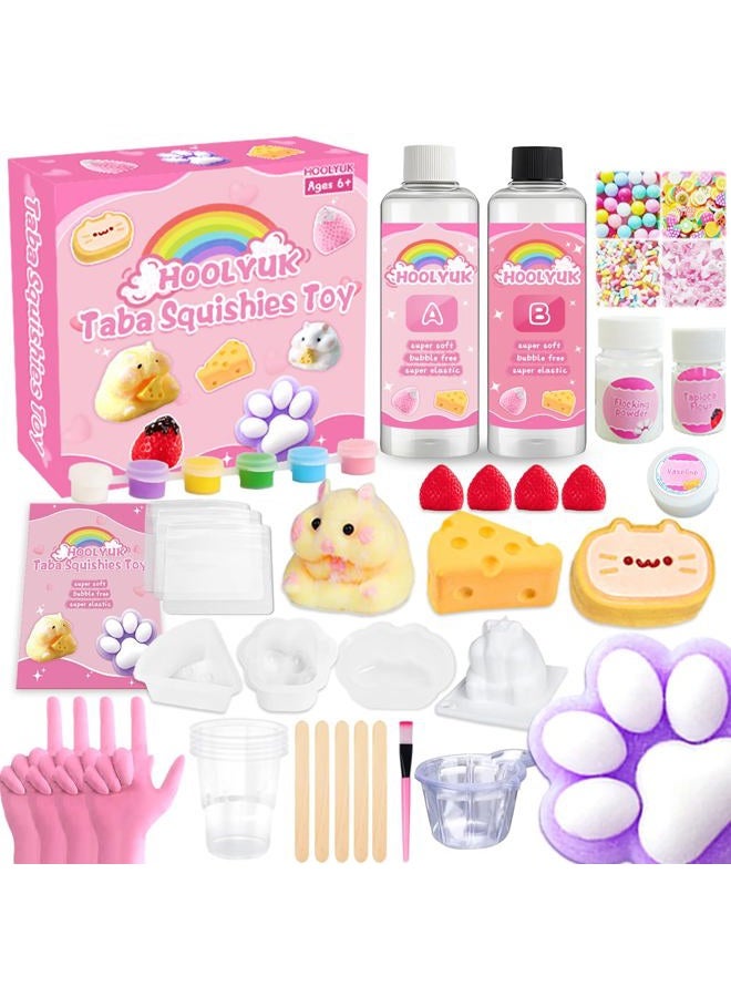 HOOLYUK Taba Squishy Kit - Rubber Squishy Kit with Guided, FuFu Squish Set with Mold, Flocking Powder - Perfect for Beginner Makers - Image 1