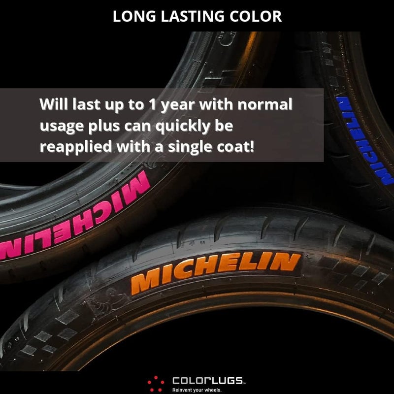AUTOMOTIVATED قلم تلوين ColorLugs RubberWriter لإطارات السيارات | قلم تعليم زيتي لتلوين حروف الإطارات | حبر مقاوم للماء | يجف بسرعة | رأس متوسط الحجم | للتطبيق في المنزل | اللون: برتقالي | عبوة من قلمين - Image 5