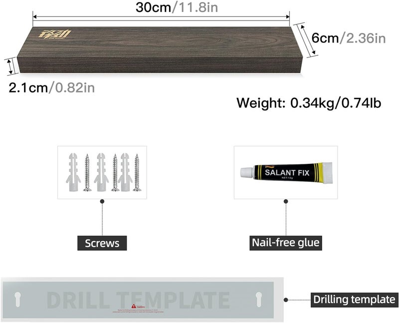 FINDKING Ash Wood Magnetic Knife Strip, Magnet Utensil Holder for Wall, Refrigerator, Wooden Rack for Kitchen Knives, No Drill (Dark Brown, 12 Inches, Without Knives) - Image 2