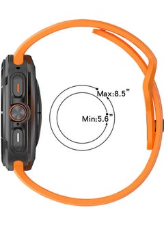 ZORE Galaxy Watch Ultra 47MM KRD-119 Perforated Design Silicone Strap-Yellow  - Image 3