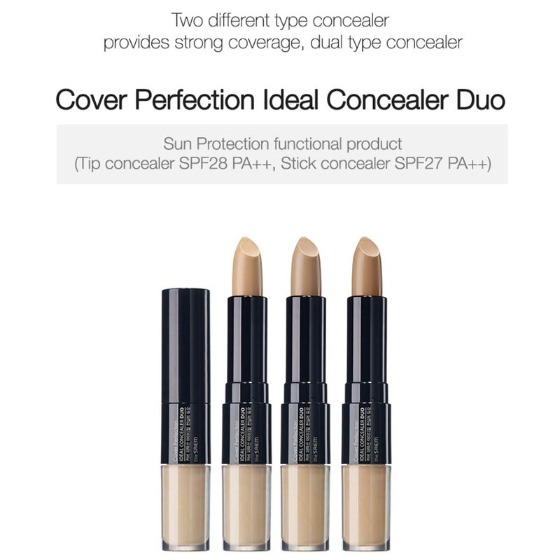 THESAEM Cover Perfection Ideal Concealer Duo (#2 Rich Beige) | Dual Type Full Coverage Concealer, High Adherence, High Pigment, No Clumping, Crease-Proof - Image 2