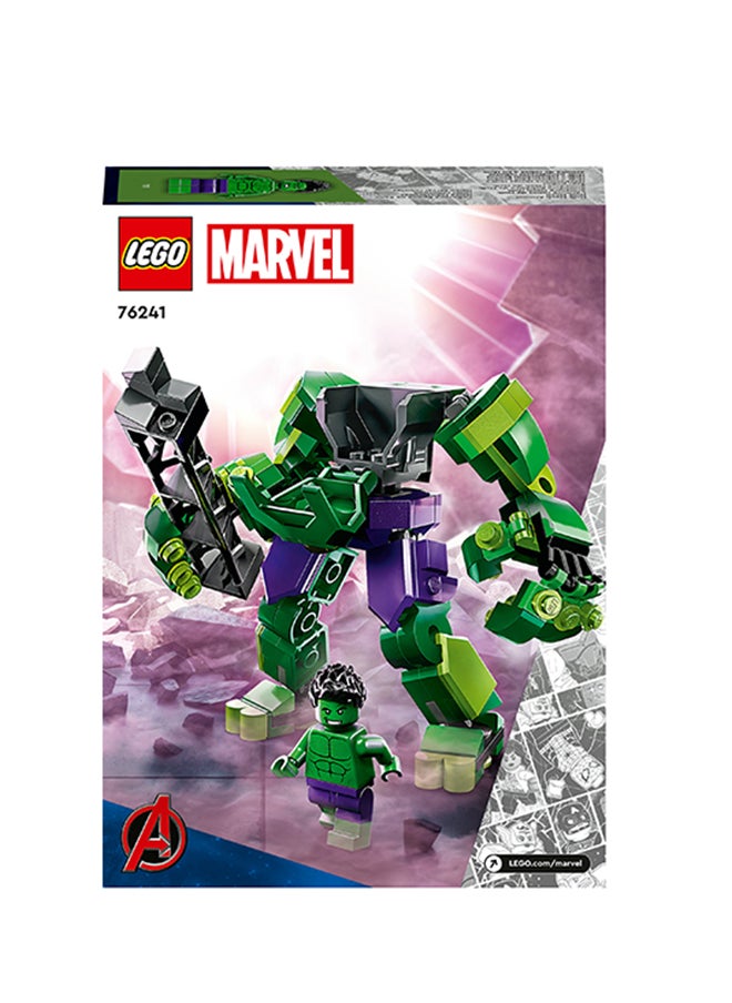 LEGO - Marvel Hulk Mech Armour 76241 Building Toy Set; Collectible Avengers Figure for Hands-On Action; Movable Mech with Minifigure; Birthday or Any-Day Gift for Young Super Heroes and All Kids Aged 6+ (138 Pieces) - Image 1