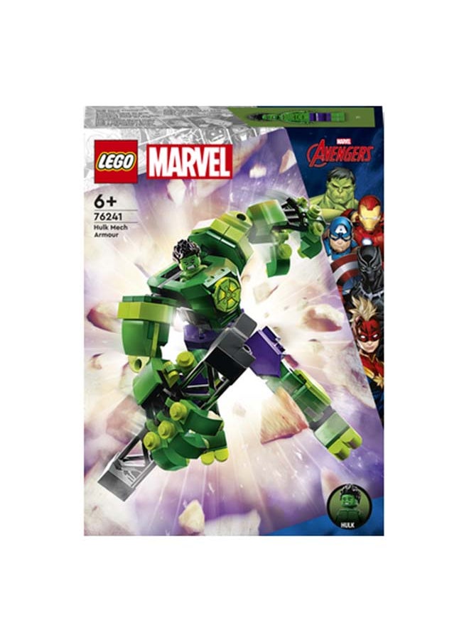 LEGO - Marvel Hulk Mech Armour 76241 Building Toy Set; Collectible Avengers Figure for Hands-On Action; Movable Mech with Minifigure; Birthday or Any-Day Gift for Young Super Heroes and All Kids Aged 6+ (138 Pieces) - Image 1