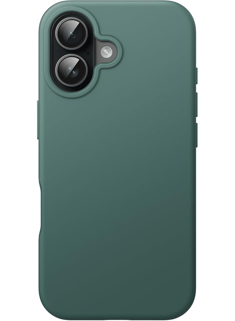Shockproof silicone back cover compatible with iPhone 17, olive green