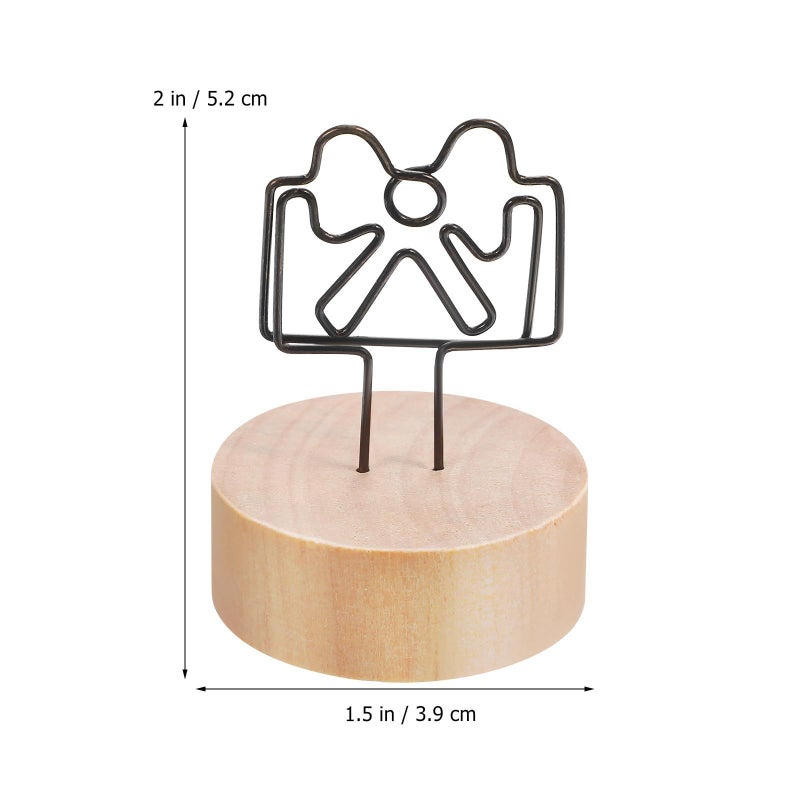 Rustic Wooden Table Card Holders 13 Pcs With Clips For Wedding Photo Memo Stands - Image 4