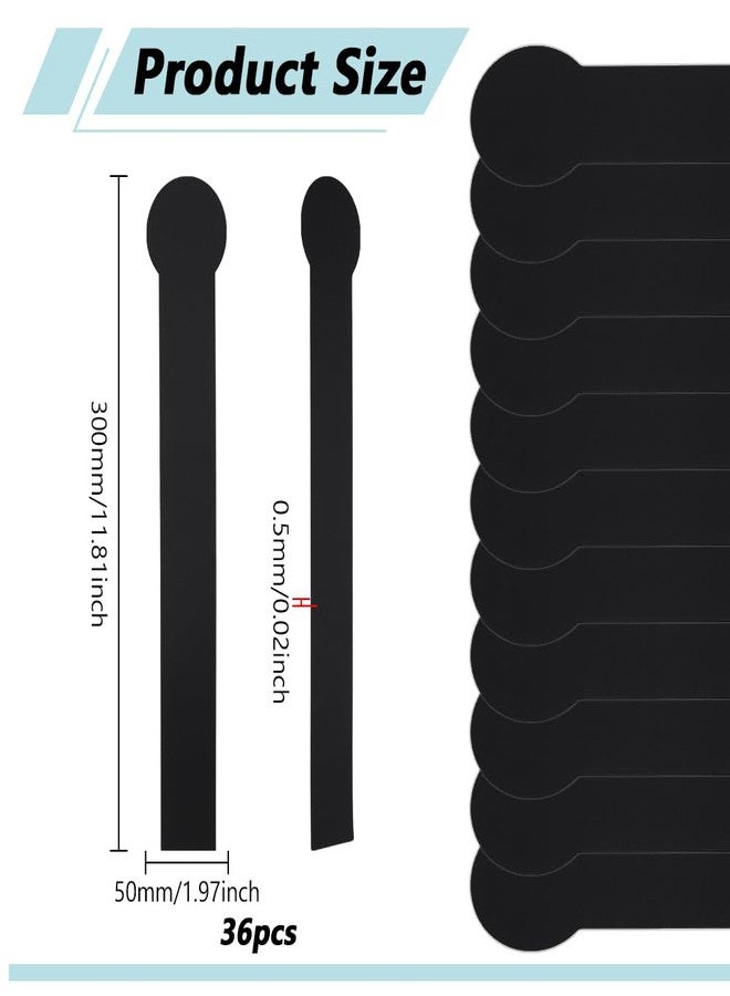 BENECREAT 11.8×1.97 Inch Library Book Dividers, 36Pcs Black Comic Book Dividers, Library Shelf Marker for Home, Study Room, Library, Exhibition Show, and Teacher Supplies - Image 2