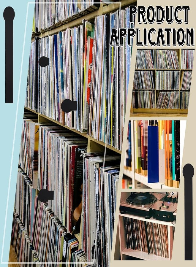BENECREAT 11.8×1.97 Inch Library Book Dividers, 36Pcs Black Comic Book Dividers, Library Shelf Marker for Home, Study Room, Library, Exhibition Show, and Teacher Supplies - Image 5