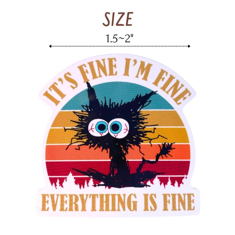YJ PREMIUMS 12-Piece Fridge Magnets - Funny Memes, Cute Animals, and Words for Home/Office Decoration - Image 2