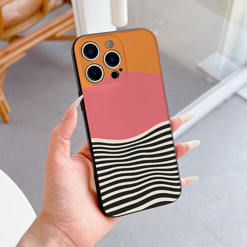 Black Gradient Striped Phone Case For iPhone 16 - Image 5
