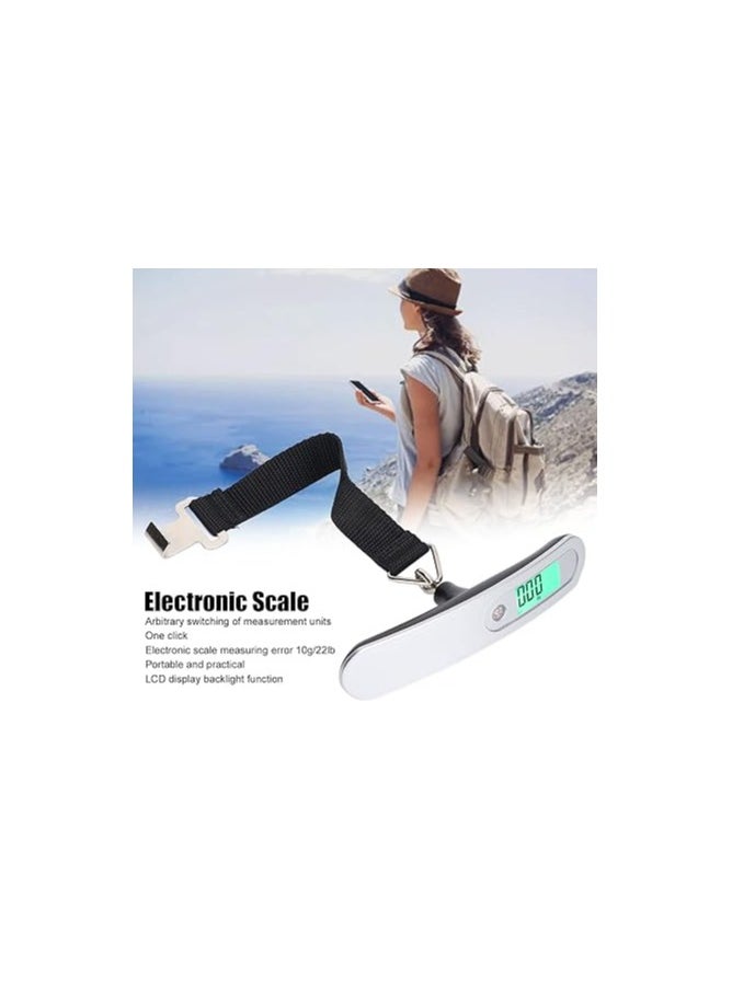 MIRFA LCD Display Portable Digital Luggage Weighing Scale (Silver Sleek)  - Image 1