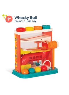 B. Toys Whacky Ball Pounding Toy 4 Colorful Balls & Hammer Pound & Play Developmental & Educational Toy For Toddlers, Kids 12 Months +  - Image 2