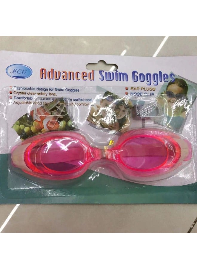 Generic Cheap Swimming Goggles With Nose Clip Earplugs Unisex Flat Light Swimming Glasses (cheap Product Quality Is Not Guaranteed)-Color:Multi-color Mixed Hair (a Small Box Of 36 A 288) - Image 2