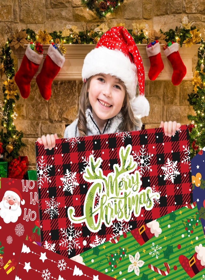 iKammo Merry Christmas Scrapbook Paper Christmas Patterned Paper 12×12-24 Sheets Double-Sided Red & Green Christmas Scrapbooking Papers Pad for Holiday Cardmaking DIY Origami Decorative Craft Papers. - Image 5
