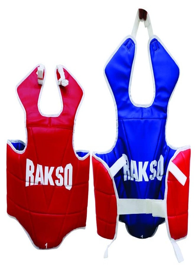 RAKSO Taekwondo Chest Protector (Reversible)/ Solid Padded Chest Guard/Body Protector for Kungfu/MMA/Kickboxing/JUIJUTSU/Judo/WHUSHU Size-2