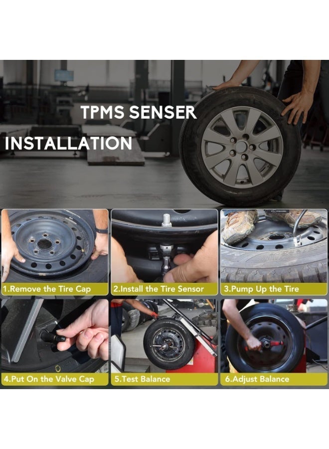 TPMS Sensor Fits for Smart Fortwo, Mercedes Benz C300 C350 C63/CL63 AMG CL550 CL600 B250 C230 C250 C280 E350 ML350 & More, 4-Pack Tire Pressure Monitoring System Sensors Replace# A0009050030 - Image 3