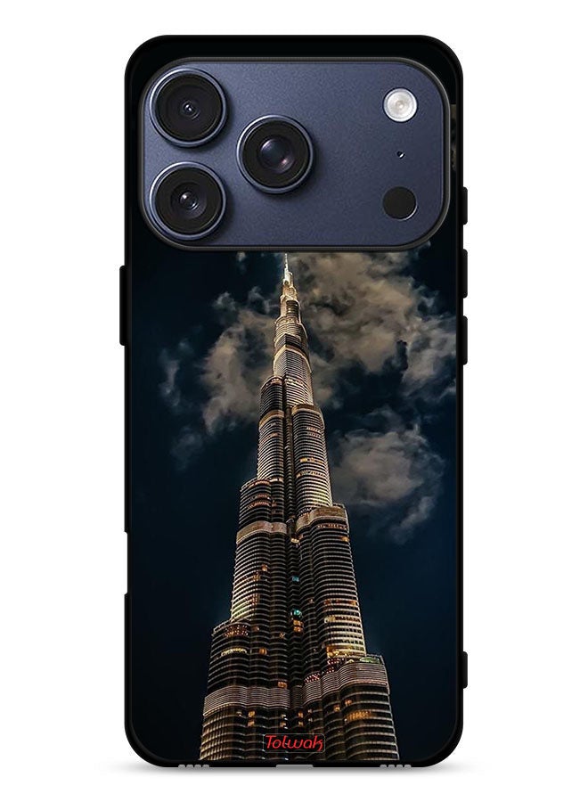 Tolwak Apple iPhone 17 Pro Protective Case Cover Burj Khalifa In Night - Image 1