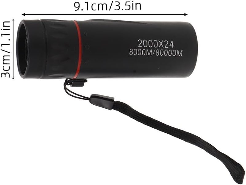 2000x24 High Definition Monocular Telescope with Universal Smartphone Adapter, Portable Zoom Monocular for Bird Watching, Hiking, Stargazing, and Outdoor Travel - Image 2