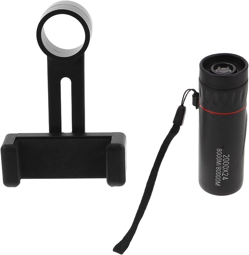 2000x24 High Definition Monocular Telescope with Universal Smartphone Adapter, Portable Zoom Monocular for Bird Watching, Hiking, Stargazing, and Outdoor Travel - Image 1