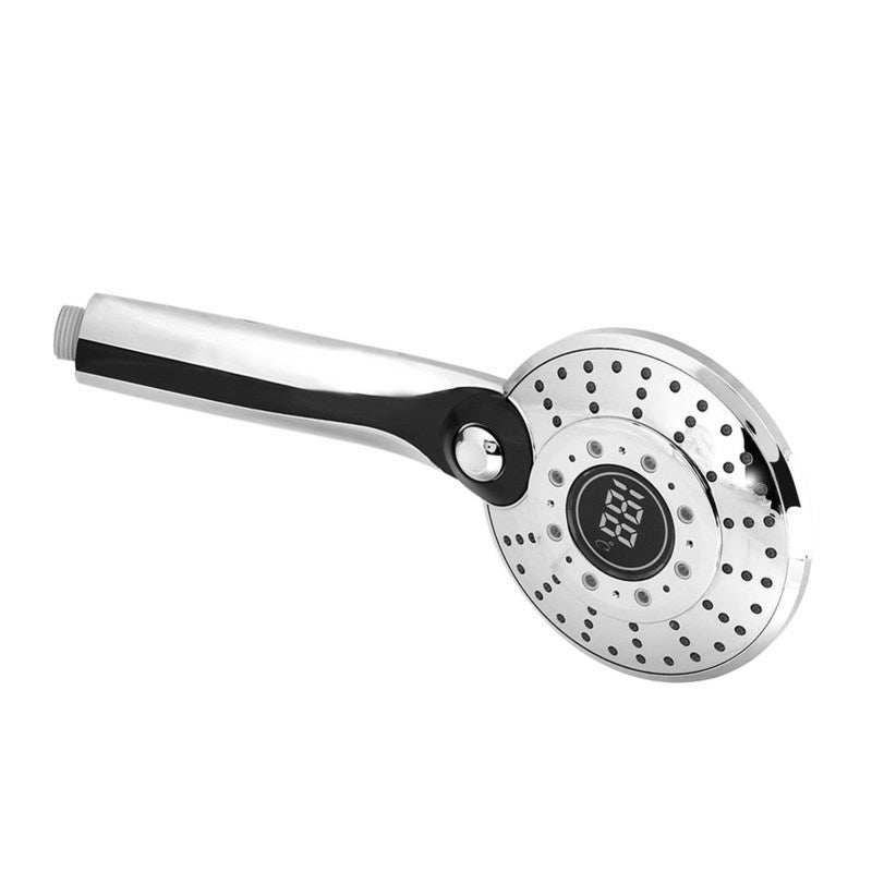 Handheld Shower Head: ABS Electroplated Anti-corrosion - Digital Display 3-color Temperature Control Shower Head for Bathroom Use - Image 5