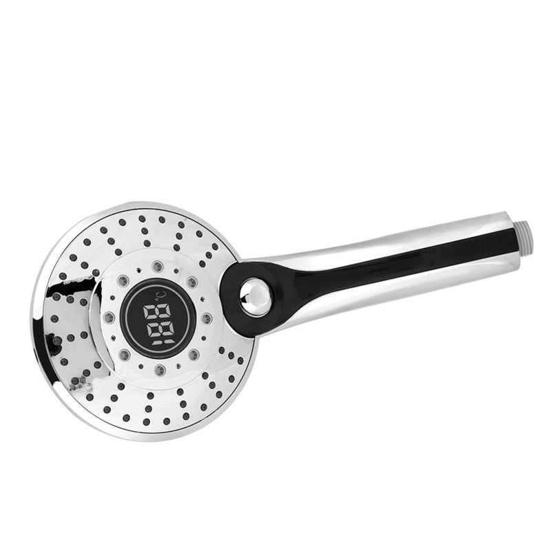Handheld Shower Head: ABS Electroplated Anti-corrosion - Digital Display 3-color Temperature Control Shower Head for Bathroom Use - Image 1