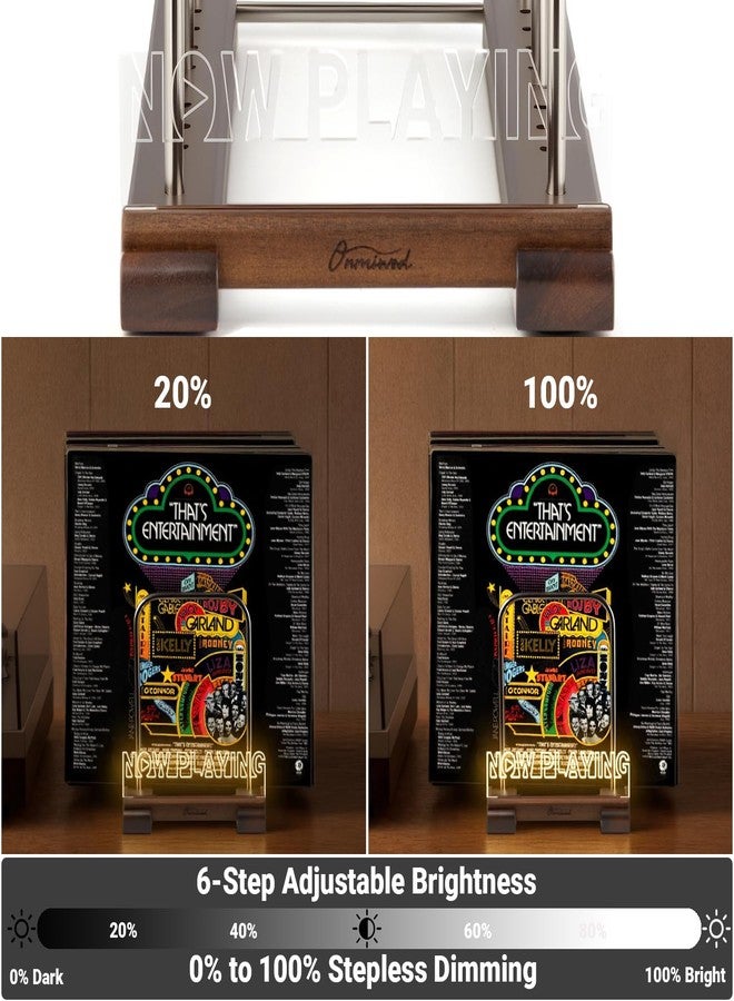 Onmiwod Vinyl Record Holder for 75 LPs, Light Up Now Playing Vinyl Record Stand, Wooden Album Storage Organizer, Album Holders for Records Display, Accessories Gifts for Music Lovers - Image 4