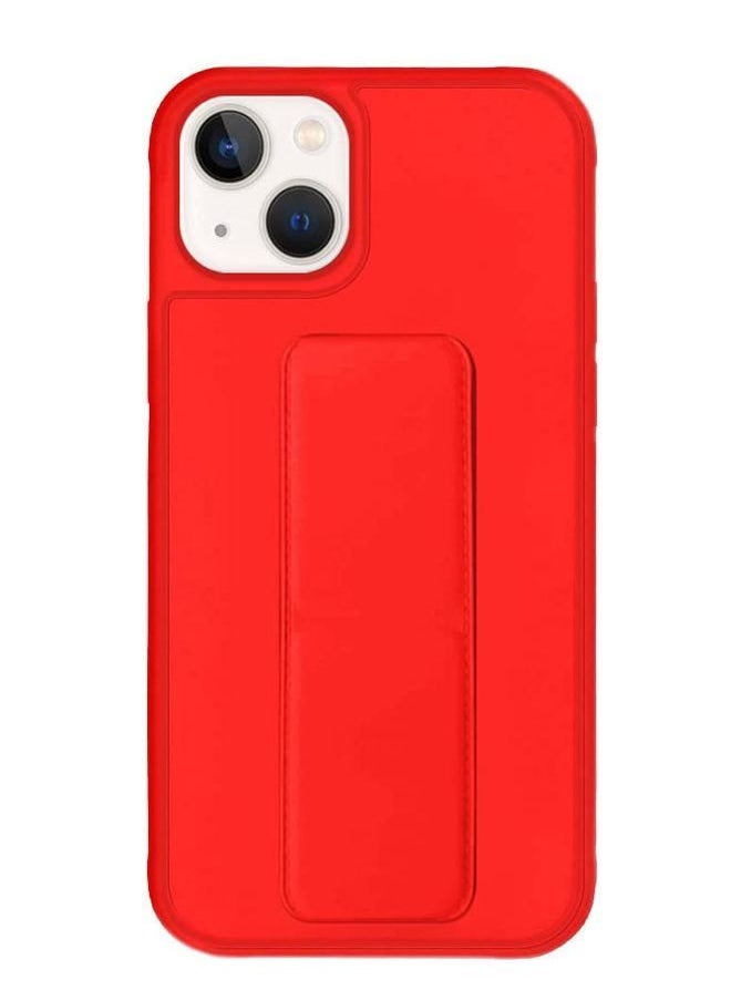 Zolo - Finger Grip Holder and standing cover with Car Magnetic Multi-function Shockproof Protective Case Cover For iphone 13 Red - Image 1