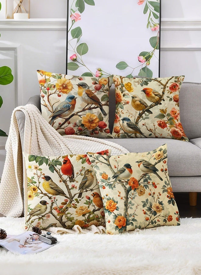 DESINO 4PCS 45x45cm Artistic Decorative Cushion Covers Collection – Polyester Digital Printed Pillow Cases for Sofa, Bed & Outdoor - Image 2