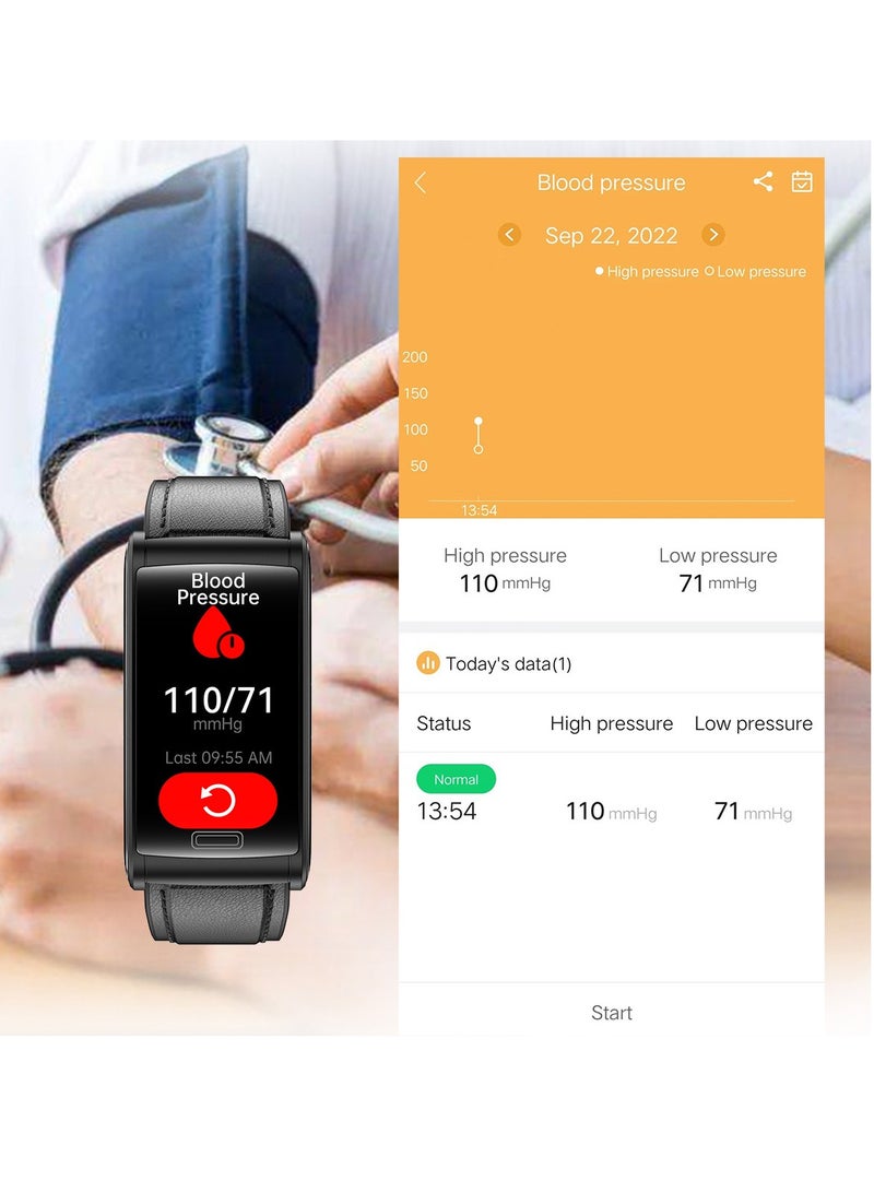 AROAQ E600 Smart Watch , Amoled Display Waterproof Sport Activity Tracker Watch, 1.47" Display Touch Screen Health Tracker Watch With 15 Plus Sports Mode, (Black silicone + black three steel belt) - Image 4