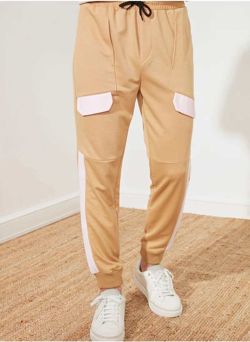 trendyol Side Stripe Cuffed Sweatpants