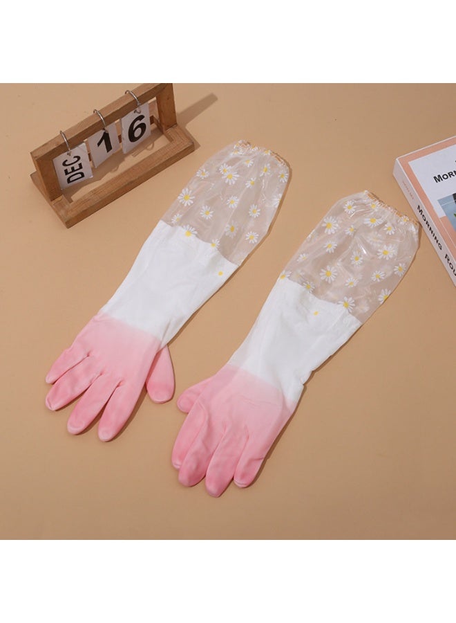 MsAnya 3 Pcs Rubber Dishwashing Cleaning Gloves - Waterproof, Reusable Long Kitchen Gloves, Latex-Free Household Gloves for Laundry, Cleaning, Working, Gardening - Image 5