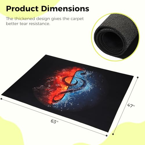 Anjetan Drum Rug, Drum Mat, Electrical Drum Carpet Soundproof Rug Pads Drum Accessories for Electric Drums Jazz Drum Set, Gift for Drummers, Drum Accessories, 47” x 63” - Image 5