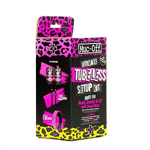 Muc Off Muc-Off Ultimate Tubeless Setup Kit, Road/Gravel/CX 60mm - Tubeless Conversion Kit for Bikes - Includes Tubeless Tire Sealant and Tubeless Valve Stems - Image 2