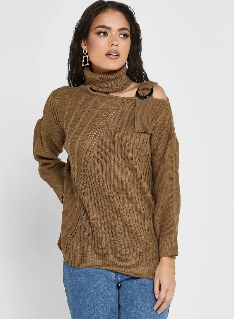 Ginger Braided Coutout Sweater