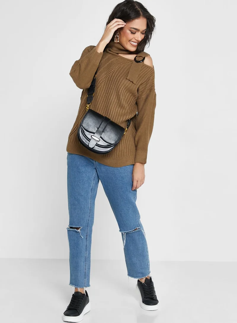 Ginger Braided Coutout Sweater